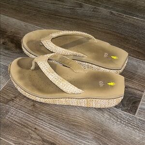 Volatile Tan Wedge Sandals